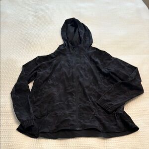 Black Camouflage Hooded Jacket